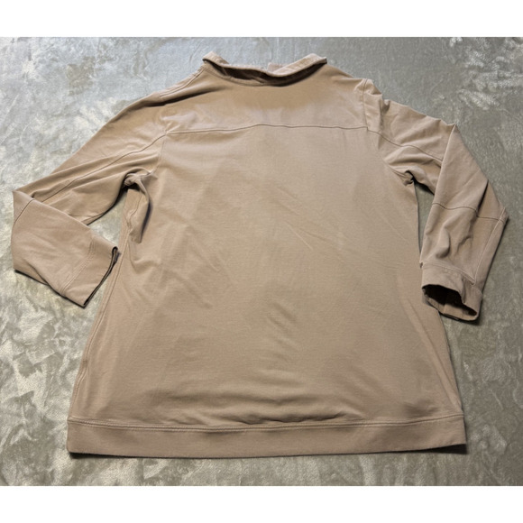 EILEEN FISHER Women's Organic Cotton Shirt Jacket Taupe beige Minimalist Size XL - Picture 10 of 11